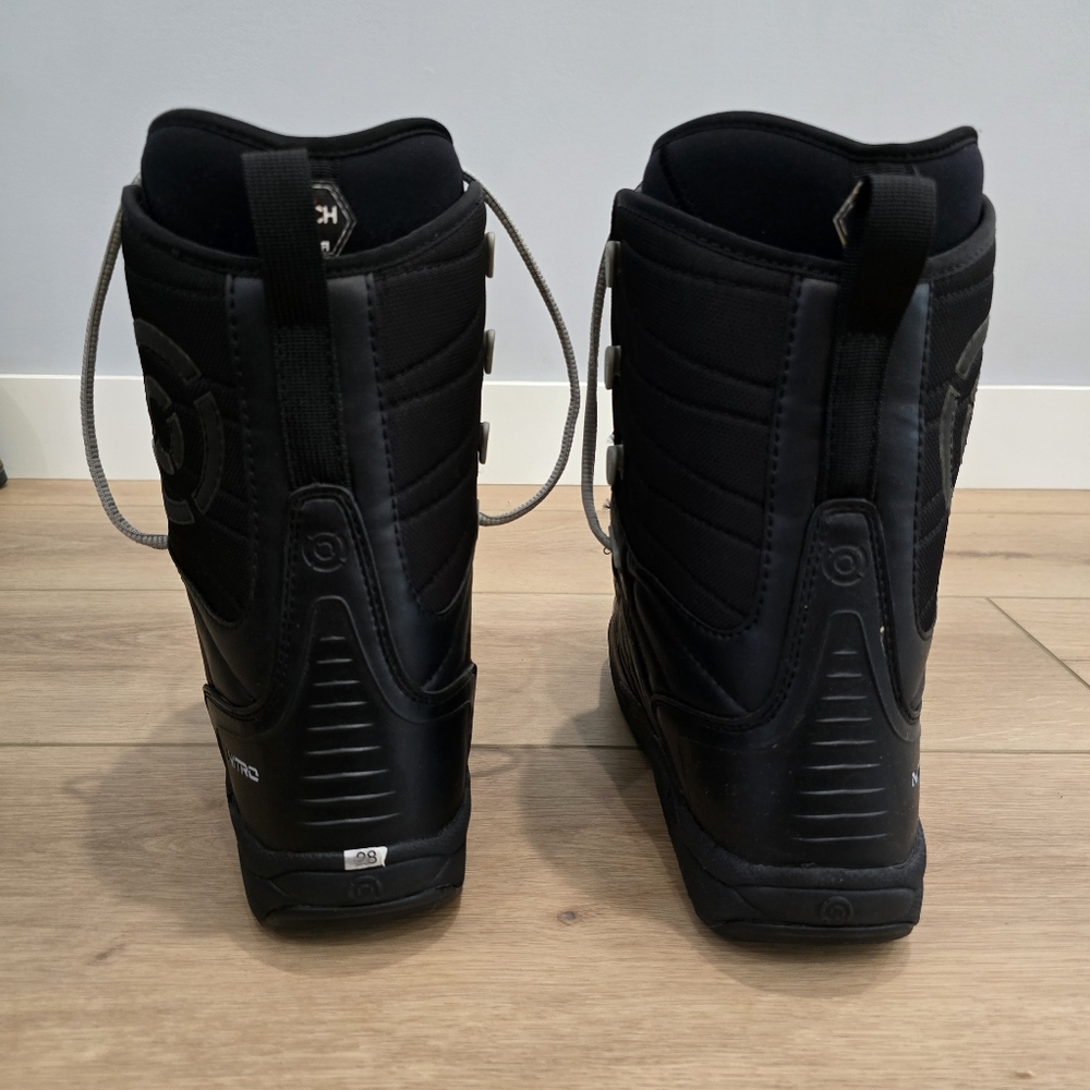 Nitro Snowboard Boots 10 Tyrant Black Snowboarding Athletic Winter Sport - Picture 5 of 11